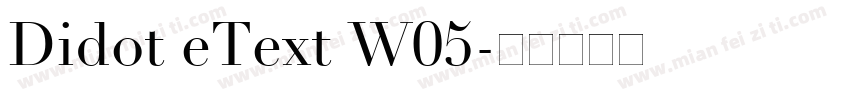 Didot eText W05字体转换